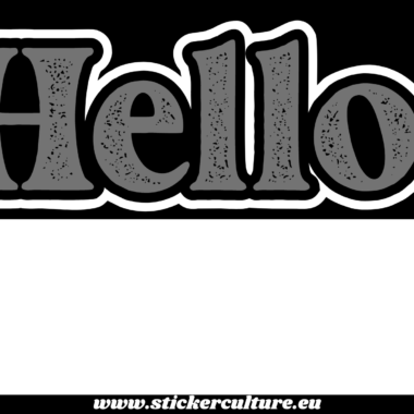 35x Naklejek Hello Grey